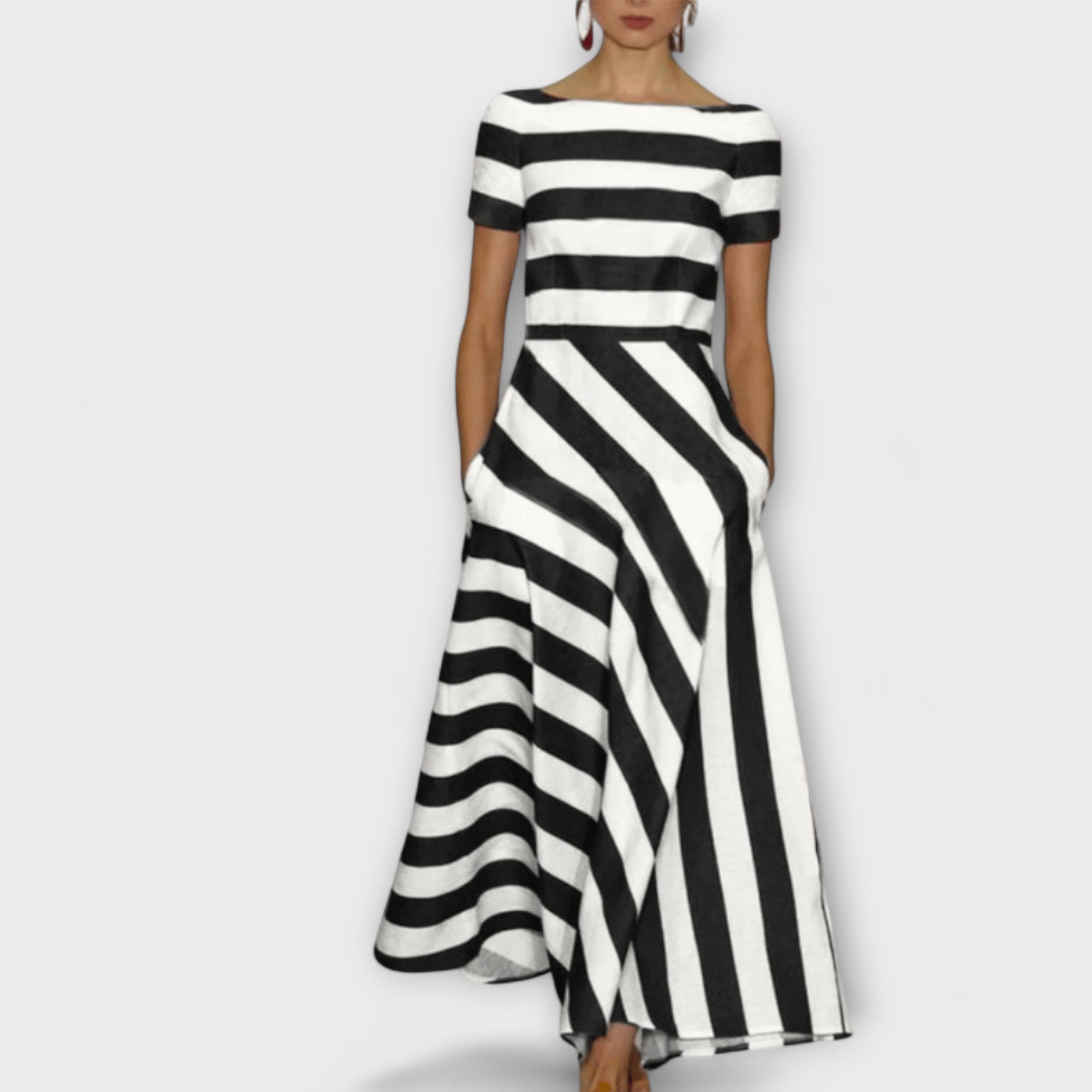 Janell - Pruge Maxi Obleka