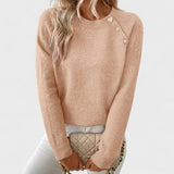 Klara – Ženski pulover z gumbi na rami