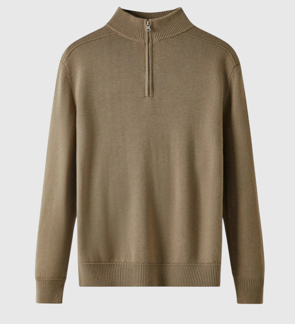 Libuše - Pulover z zadrgo iz merino volne Capri