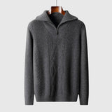 Libuše - Pulover s zipom Taranto iz merino volne