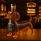 Steklenica viskija v obliki teckel