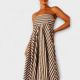 Maxi obleka Nocturnal Charm z volani