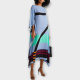 Elenora - Geometrijski kaftan z ohlapnim krojem