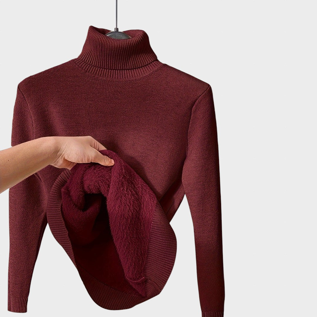 Kaja - Mehka Pulover z Turtleneck Ovratnikom