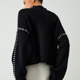 Alma | Oversize-dolčevita pulover s Piqué detajli
