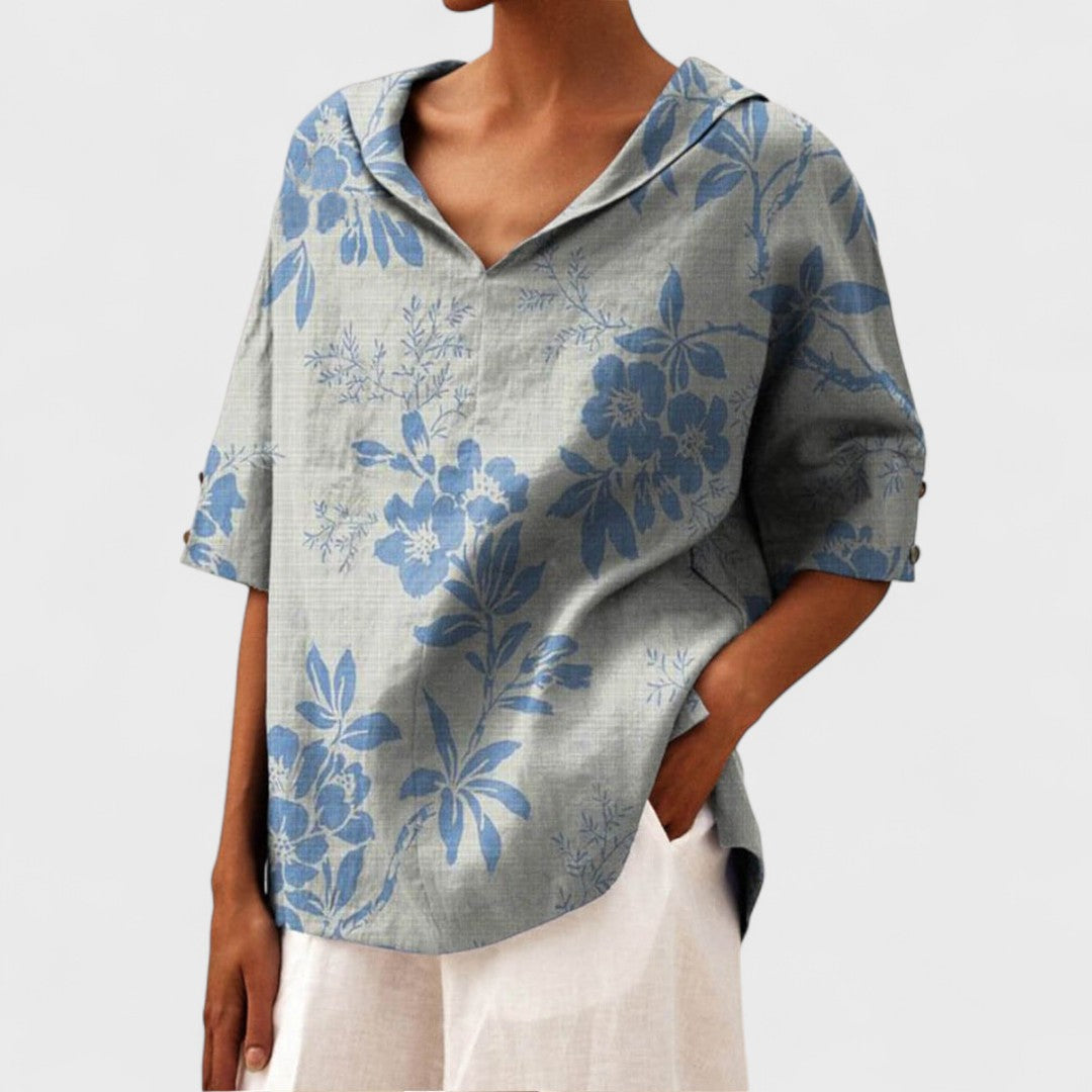 Lenka - Eleganten top z V-izrezom