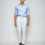 Linen Pop-over Srajca - Svetlo Modra