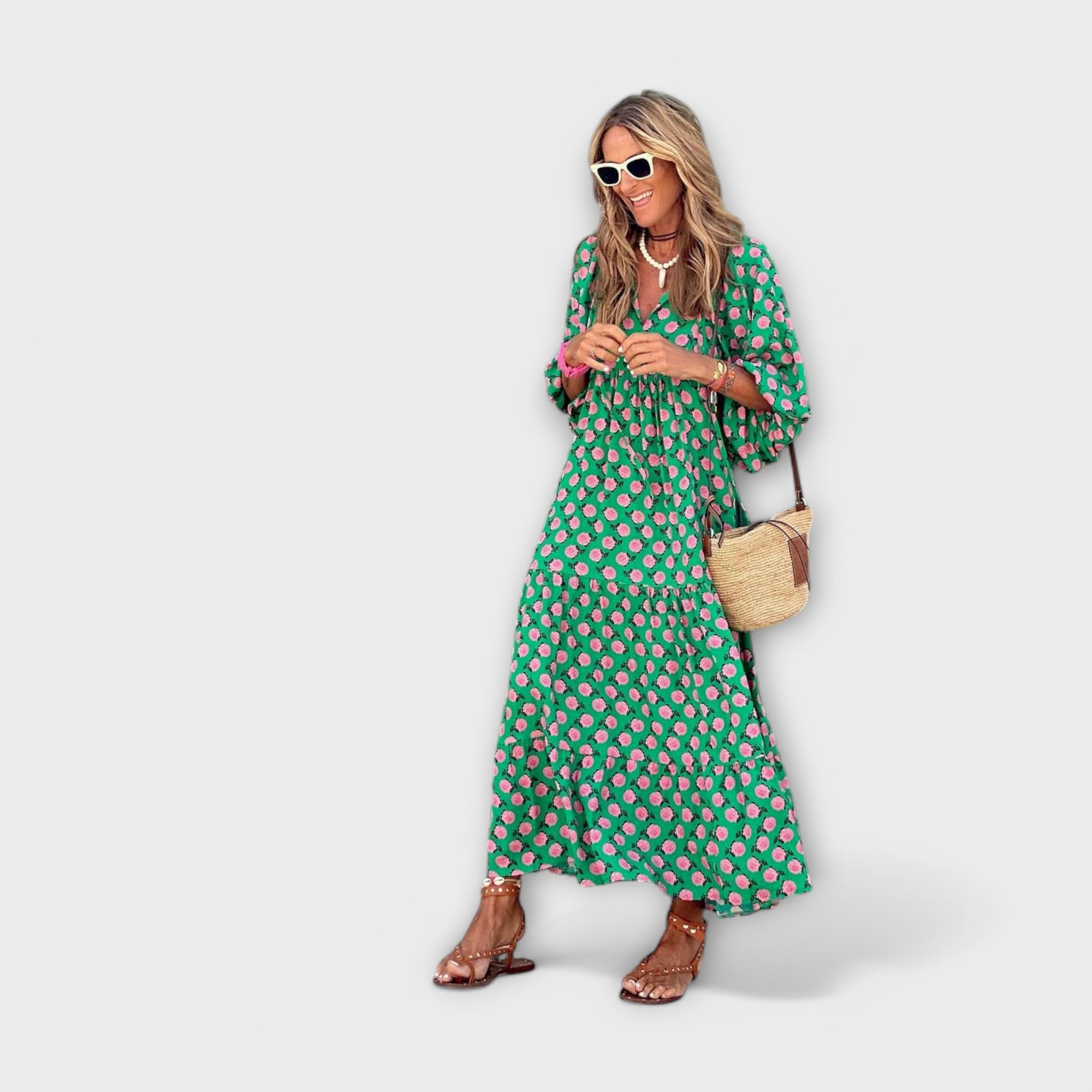 Elegantne geometrijske maxi obleke