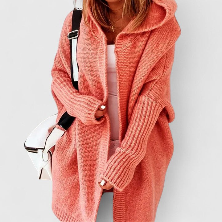 Daniela – Dolg cardigan s kapuco