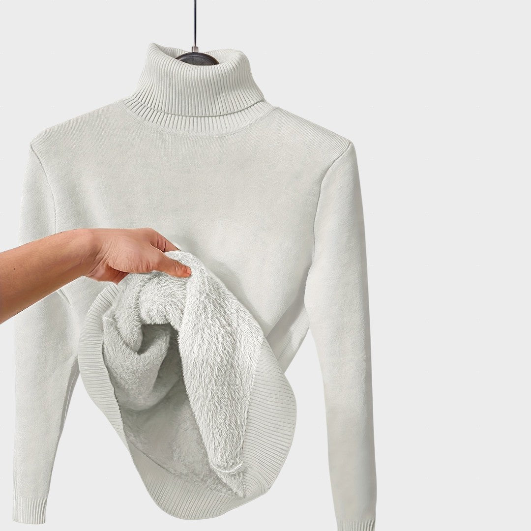 Kaja - Mehka Pulover z Turtleneck Ovratnikom