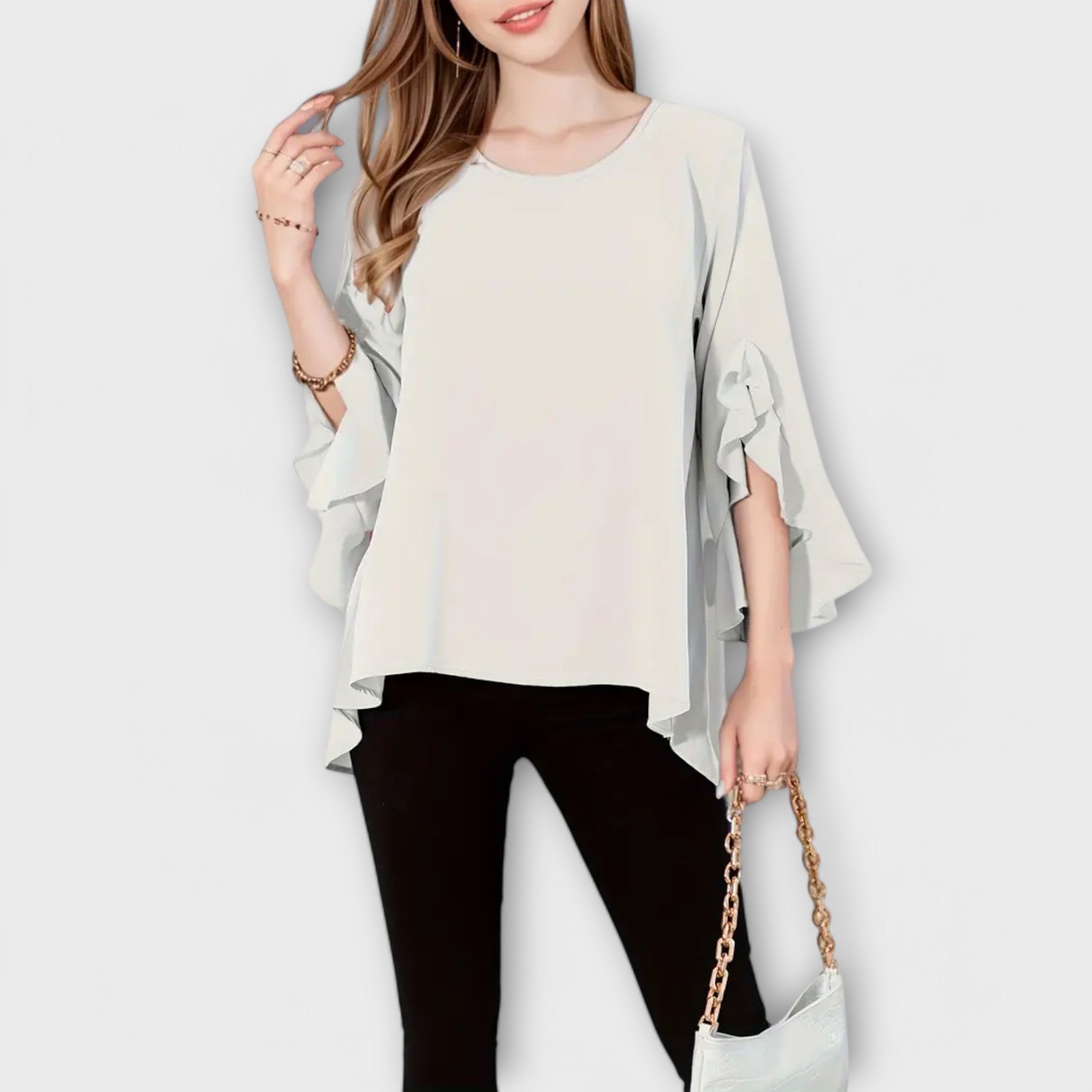 Aria - Popolna pomladna bluza z okroglim izrezom