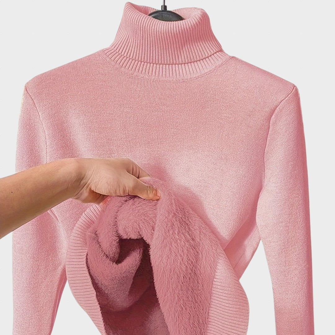 Kaja - Mehka Pulover z Turtleneck Ovratnikom