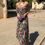 Nika | Elegantna večerna maksi obleka z V-izrezom